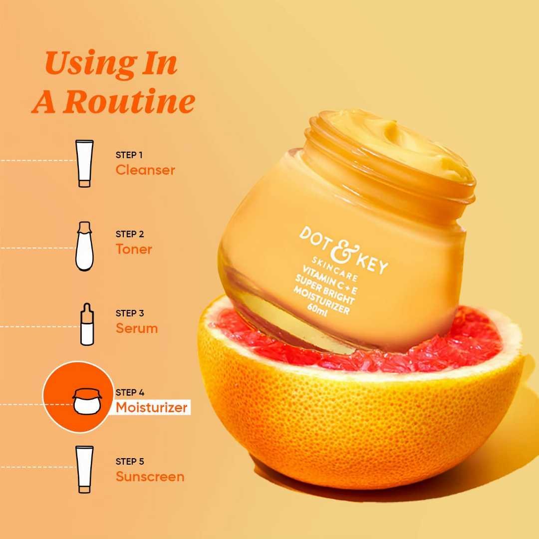 Dot and Key Vitamin C plus E Super Bright Moisturizer For Glowing Skin - 60 ml