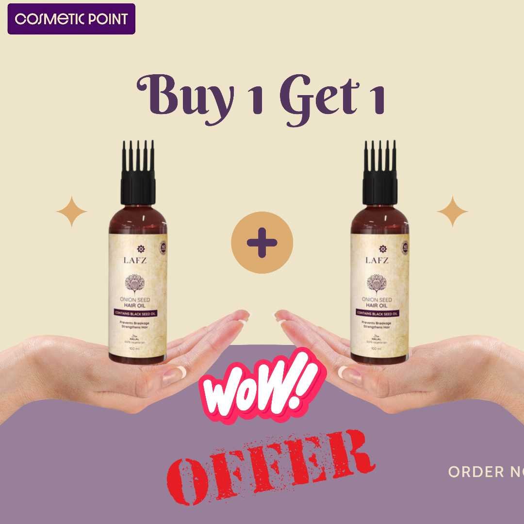 LAFZ Onion Seed Essential Oil for Hair 100ml BUY 1 GET 1 FREE