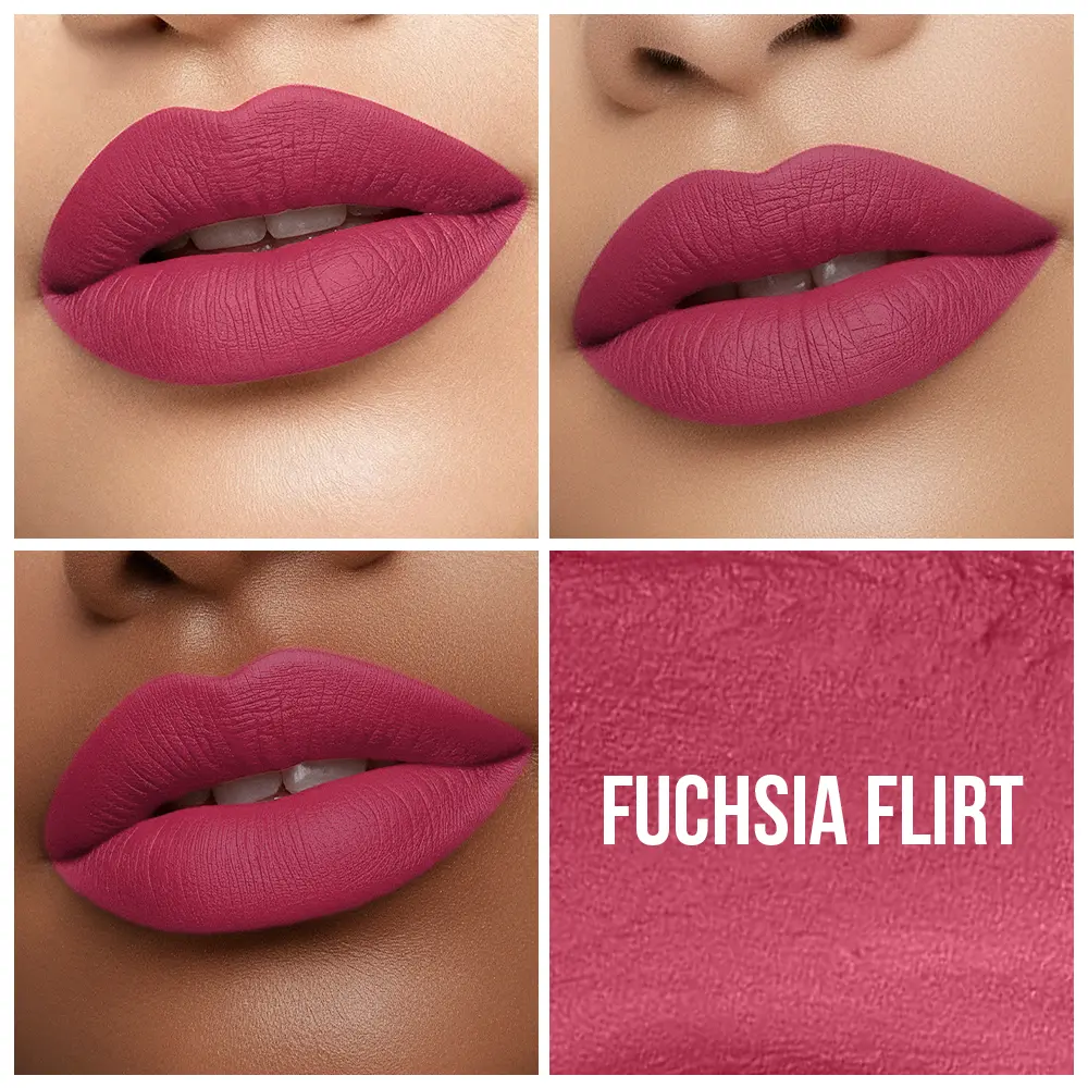 NIOR No Transfer Retro Matte Lipstick Fuchsia Flirt 70