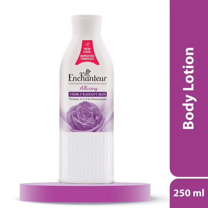 Enchanteur Alluring Satin Smooth Perfumed Body Lotion with Aloe Vera & Olive Butter 250ml