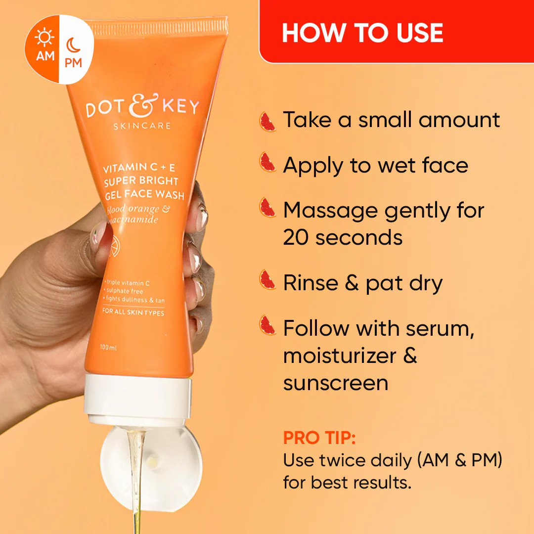 Dot & Key Vitamin C + E Super Bright Gel Face Wash (175ml)