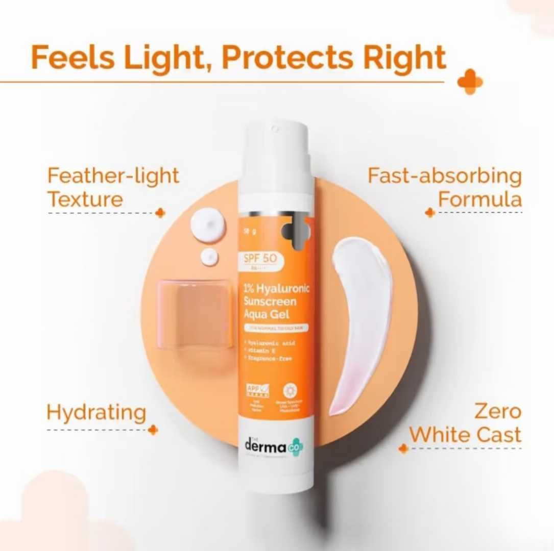 The Derma Co 1% Hyaluronic Sunscreen Aqua Gel - 50g