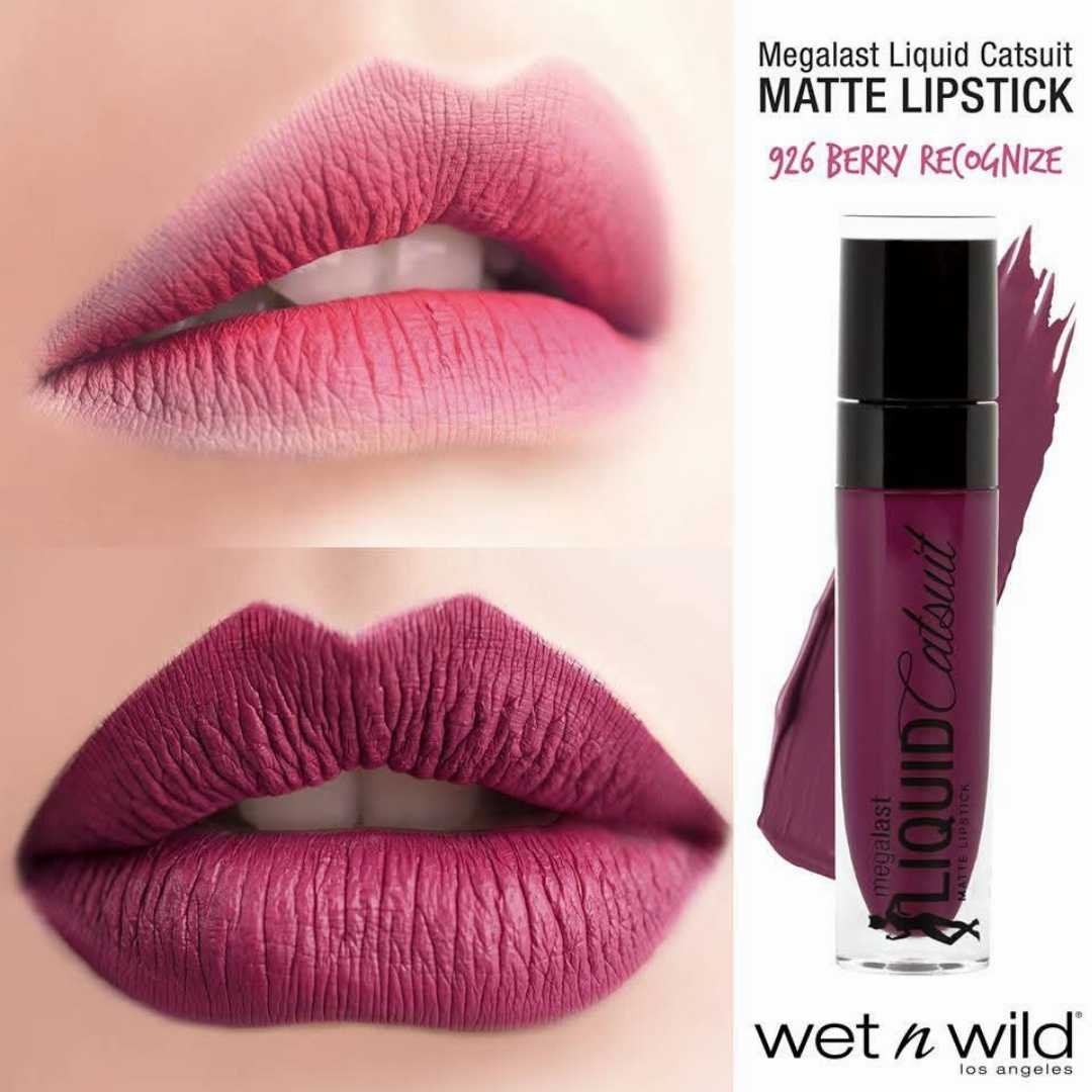 WET N WILD MEGALAST LIQUID CATSUIT MATTE LIPSTICK BERRY-RECOGNIZE
