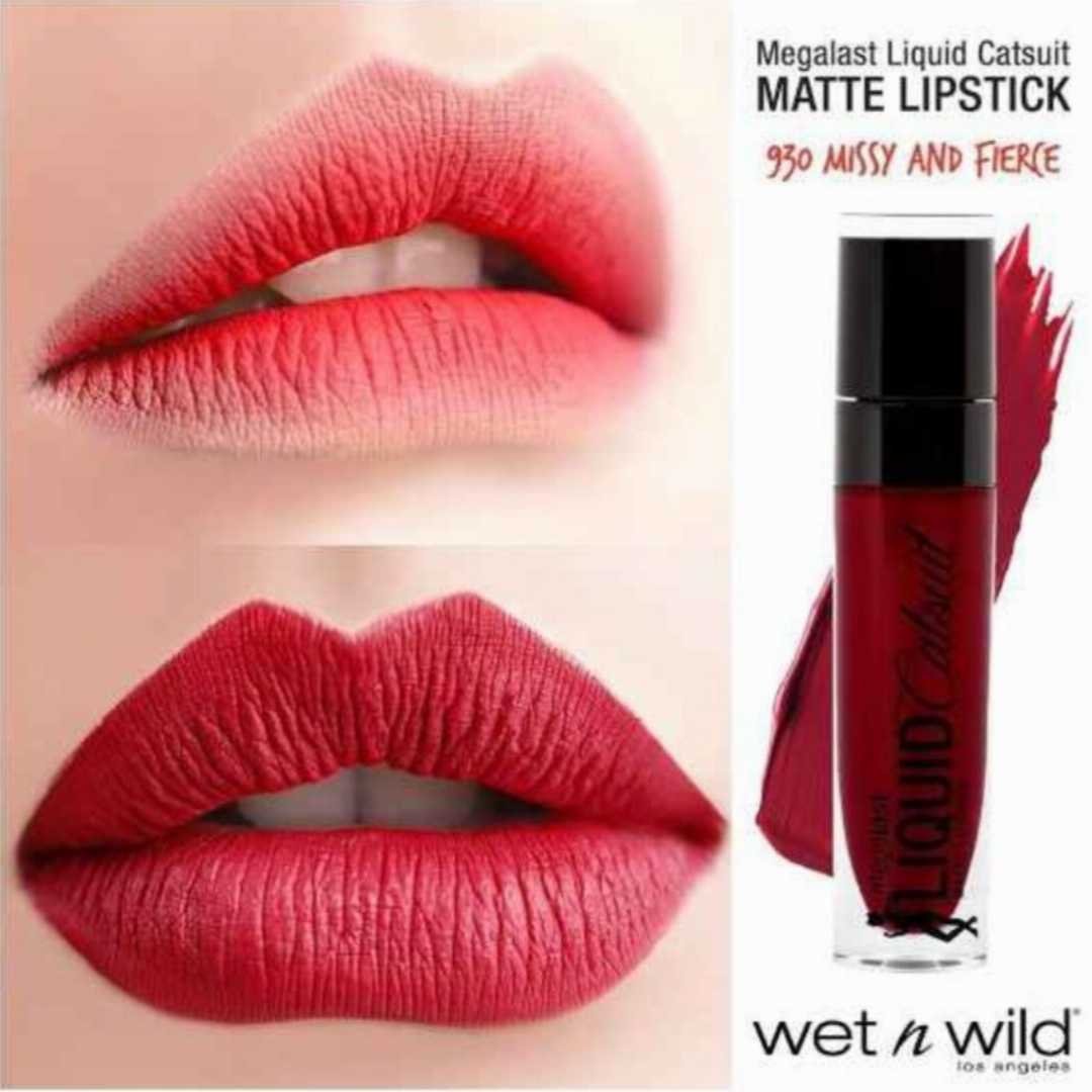 Wet n Wild Megalast Liquid Catsuit Matte Lipstick Missy And Fierce 6g