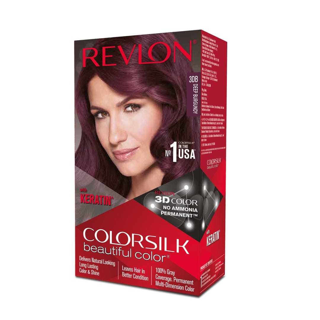 REVLON Colorsilk Hair Color DEEP BURGUNDY 3DB (40ml+40ml+11.8ml)