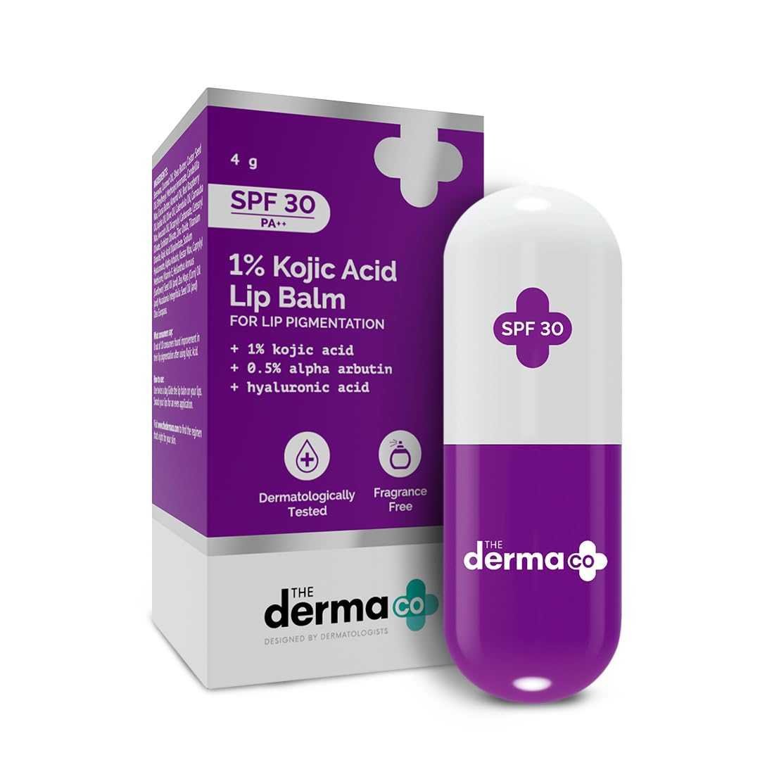 The Derma Co 1% Kojic Acid Lip Balm Spf 30 Pa++ For Dark & Pigmented Lips - 4g